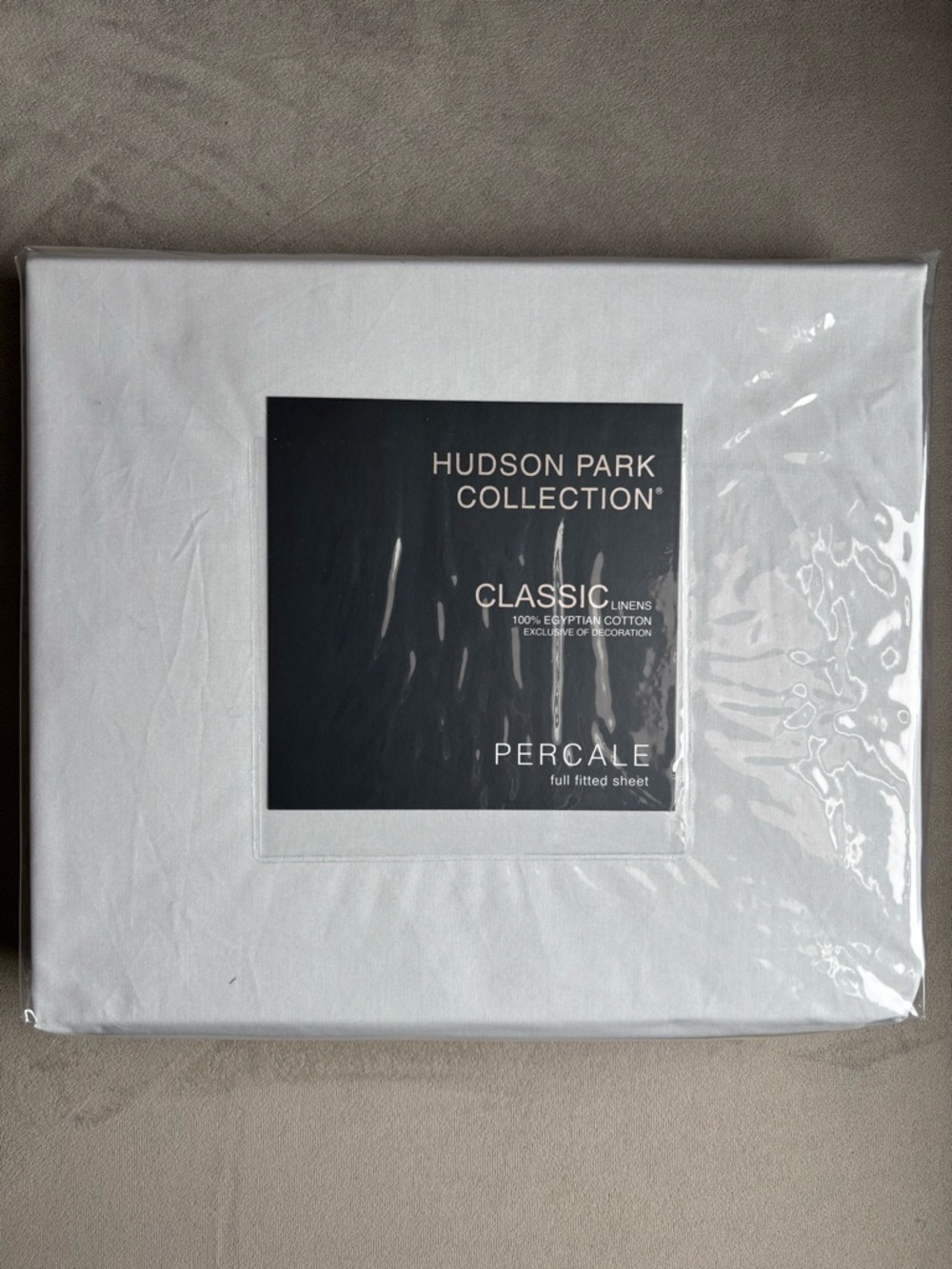 Hudson Park Collection Classic 100% Egyptian Cotton Percale Full fitted Sheet